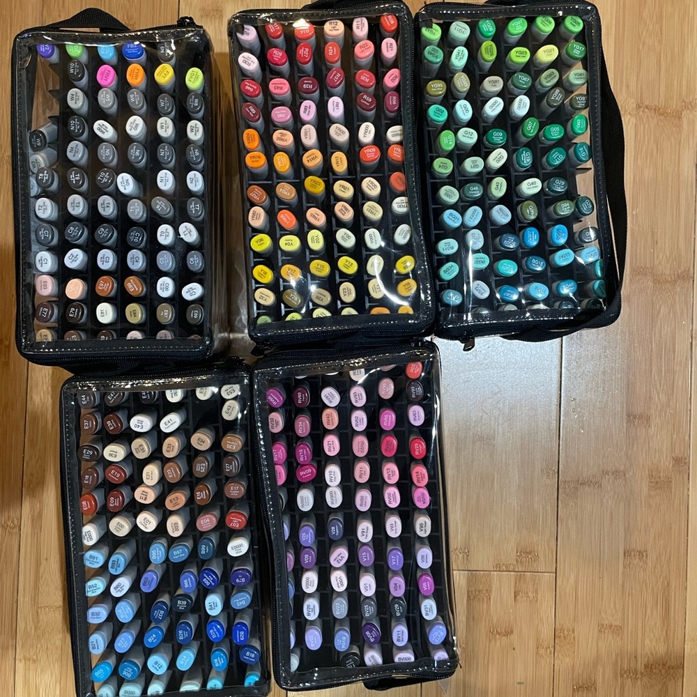 Copic markers, slightly used. Some haven’t been used, Great condition